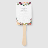 Najaar programma Floral Wedding Handwaaier (Voorkant)