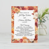 Najaar programma Floral Wedding Programmakaart (Staand voorkant)