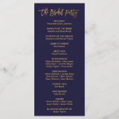 Najaar programma Floral Wedding Programmakaart (Achterkant)