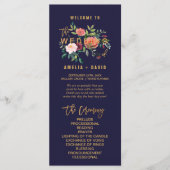 Najaar programma Floral Wedding Programmakaart (Voorkant)