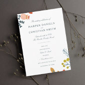 Najaar programma Floral Wedding Programmakaart