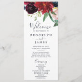 Najaar programma van de bruiloft van de tuin programmakaart (Voorkant)