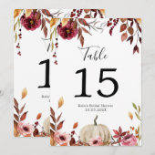 Najaar Pumpkin - Aangepast tabelnummer Kaart (Voorkant / Achterkant)