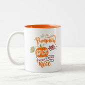 Najaar - Pumpkin Spice & Alles wat Nice Tweekleurige Koffiemok (Links)