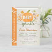 Najaar Pumpkin Storybook Neutral Baby Sprinkle Kaart (Staand voorkant)