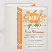 Najaar Pumpkin Storybook Neutral Baby Sprinkle Kaart (Voorkant / Achterkant)