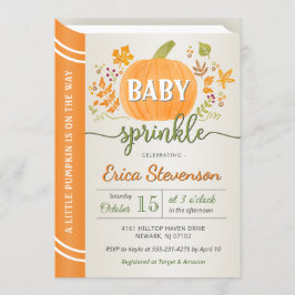 Najaar Pumpkin Storybook Neutral Baby Sprinkle Kaart