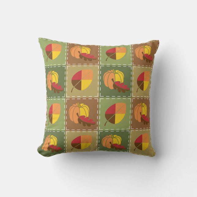Najaar Quilt Pillow Buitenkussen (Voorkant)