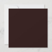 Najaar Romance Burgundy Floral Wedding Square Kaart (Achterkant)