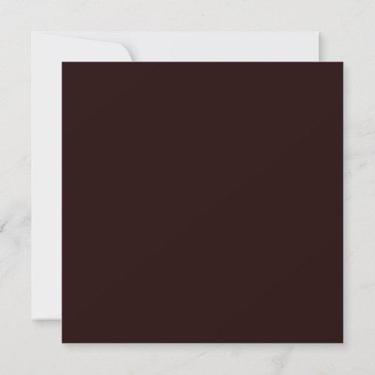 Najaar Romance Burgundy Waterverf Wedding Square Kaart (Achterkant)