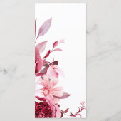 Najaar Romance Gold Lijst Burgundy Wedding Menu (Achterkant)