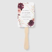 Najaar Romance Gold Lijst Wedding Program Handwaaier (Voorkant)