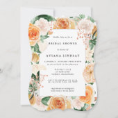 Najaar Roos Floral Bridal Shower Kaart (Voorkant)