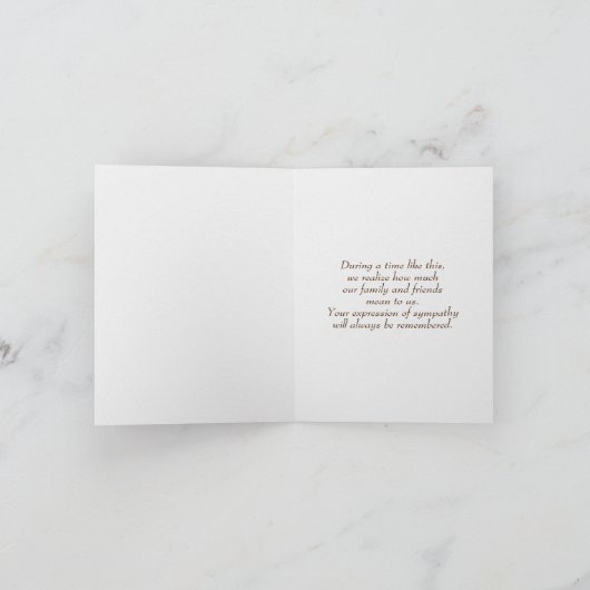 Najaar Roos Sympathie Hartelijk dank Kaart (Binnen)