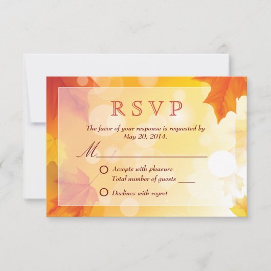 Najaar RSVP RSVP Kaartje (Voorkant)