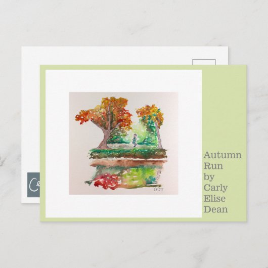 Najaar run briefkaart (Voorkant / Achterkant)