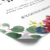 Najaar Rustic Calligraphy Wedding Oh Snap Sign Poster (Hoek)