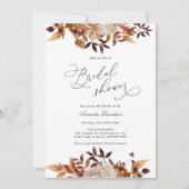 Najaar Sinaasappel Floral Boho Vrijgezellenfeest Kaart (Voorkant)