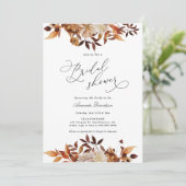 Najaar Sinaasappel Floral Boho Vrijgezellenfeest Kaart (Staand voorkant)