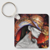 Najaar Sleutelhanger schilderen moderne vrouw (Voorkant)