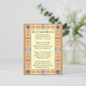 Najaar Song Thanksgiving Poem Briefkaart (Staand voorkant)