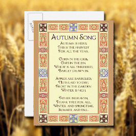 Najaar Song Thanksgiving Poem Briefkaart