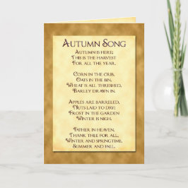 Najaar Song Thanksgiving Poem Uitnodiging Kaarten
