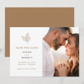 Najaar Sprig Fall Wedding Photo Save the Date Kaar (Voorkant / Achterkant)