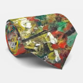 Najaar Stropdas Abstract schilderen (Opgerold)