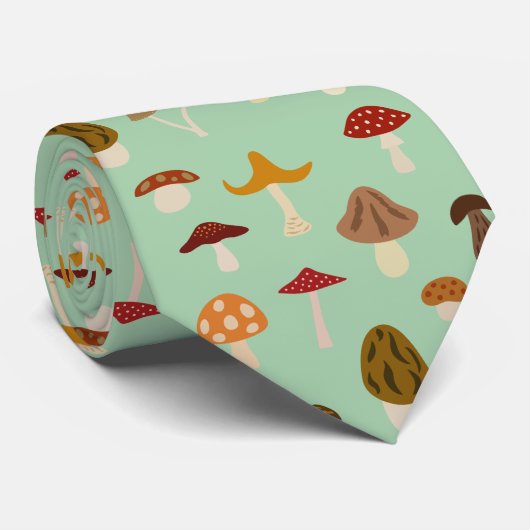 Najaar Stropdas paddenstoelen (Opgerold)