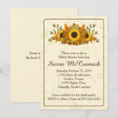 Najaar Sunflower Wreath Bridal Shower Invitation Kaart (Voorkant / Achterkant)