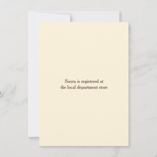 Najaar Sunflower Wreath Bridal Shower Invitation Kaart (Achterkant)