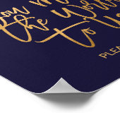 Najaar tekenen Wereldbol van Floral Wedding Guest Poster (Hoek)