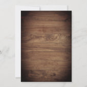 Najaar Terracotta Floral Rustic Barn Wood Weddensc Kaart (Achterkant)
