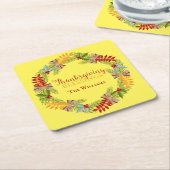 Najaar Thanksgiving Blessings Kartonnen Onderzetters (Schuin)