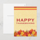 Najaar Thanksgiving Briefkaart (Voorkant / Achterkant)