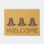 najaar Thanksgiving Pet Pilgrim Puritan Deurmat (Voorkant)