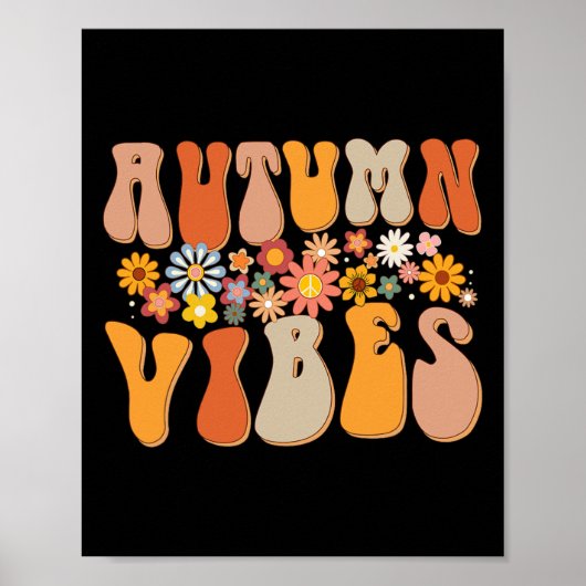 Najaar Thanksgiving van Vibes Groovy Design Herfst Poster (Voorkant)