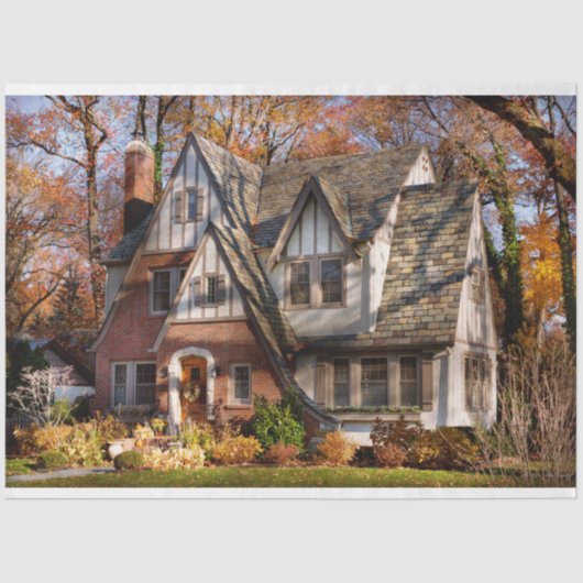 Najaar - thuis Gnome Tissuepapier (Voorkant)