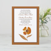 Najaar uitnodigen op het uitzenden van het huwelij kaart (Staand voorkant)