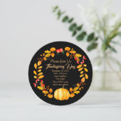 Najaar Uitnodiging tot gepersonaliseerde Thanksgiv (Staand voorkant)