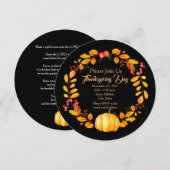 Najaar Uitnodiging tot gepersonaliseerde Thanksgiv (Voorkant / Achterkant)