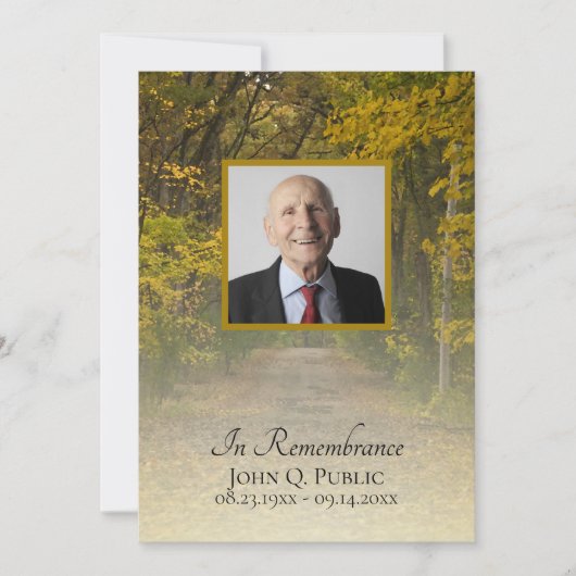 Najaar Uitnodiging tot het Jubileum van de Dood va (Voorkant)