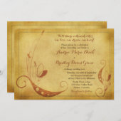  najaar uitnodiging tot het uitzenden van Floral W (Voorkant / Achterkant)