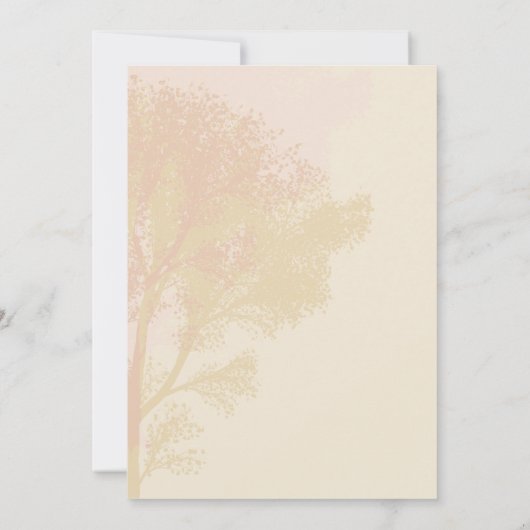 Najaar uitnodiging voor bruiloft Trees (Achterkant)
