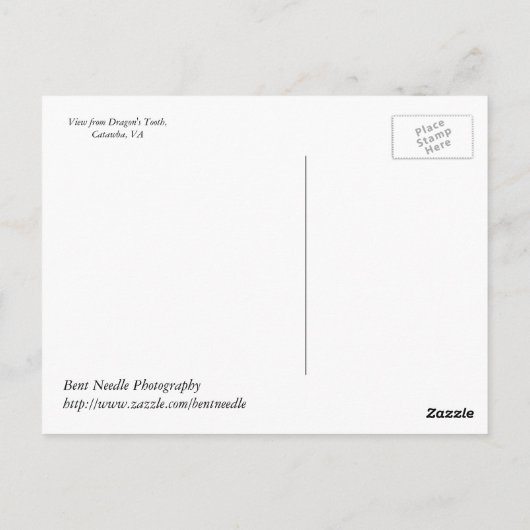 Najaar Uitzicht van Dragon's Tooth Briefkaart (Achterkant)