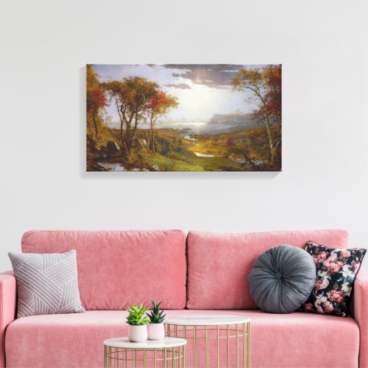 Najaar van de Hudson-rivier (staat New York) Canvas Afdruk (Insitu (Woonkamer))