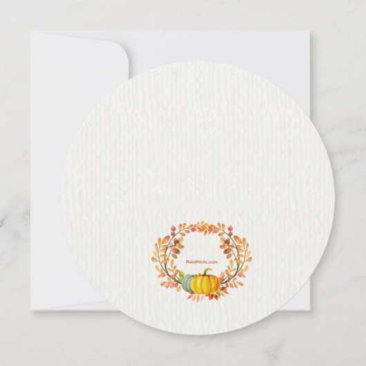 Najaar van de Uitnodiging van de Elementen Luncheo (Achterkant)