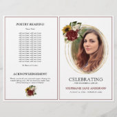  najaar van Floral Funeral Service Programme Flye Flyer (Voorkant)