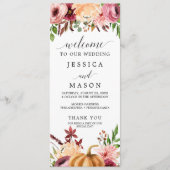 Najaar van het Bliss Wedding Programme Programmakaart (Voorkant)